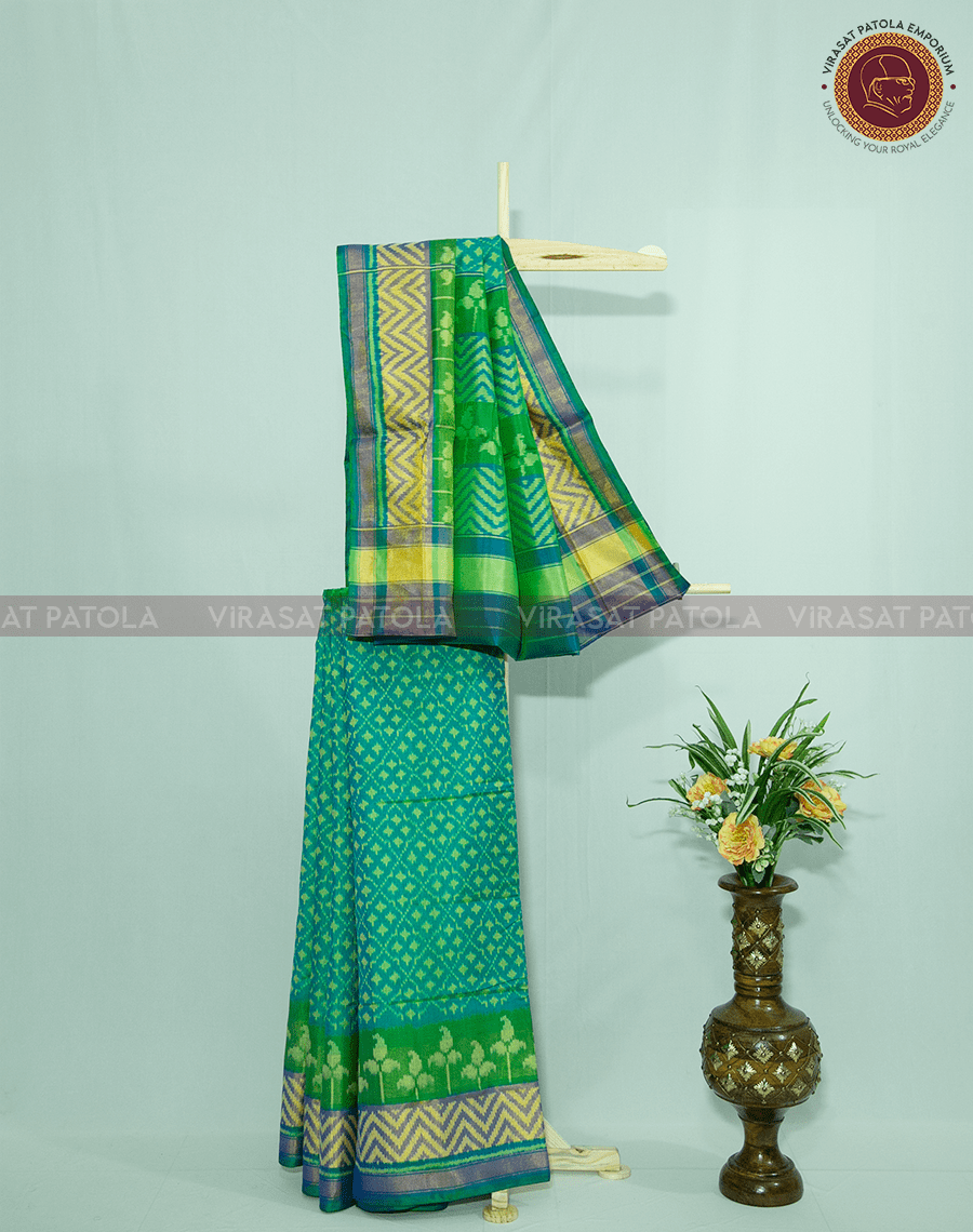 Sky Blue Fancy Patola Saree