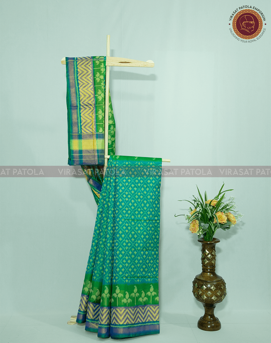 Sky Blue Fancy Patola Saree