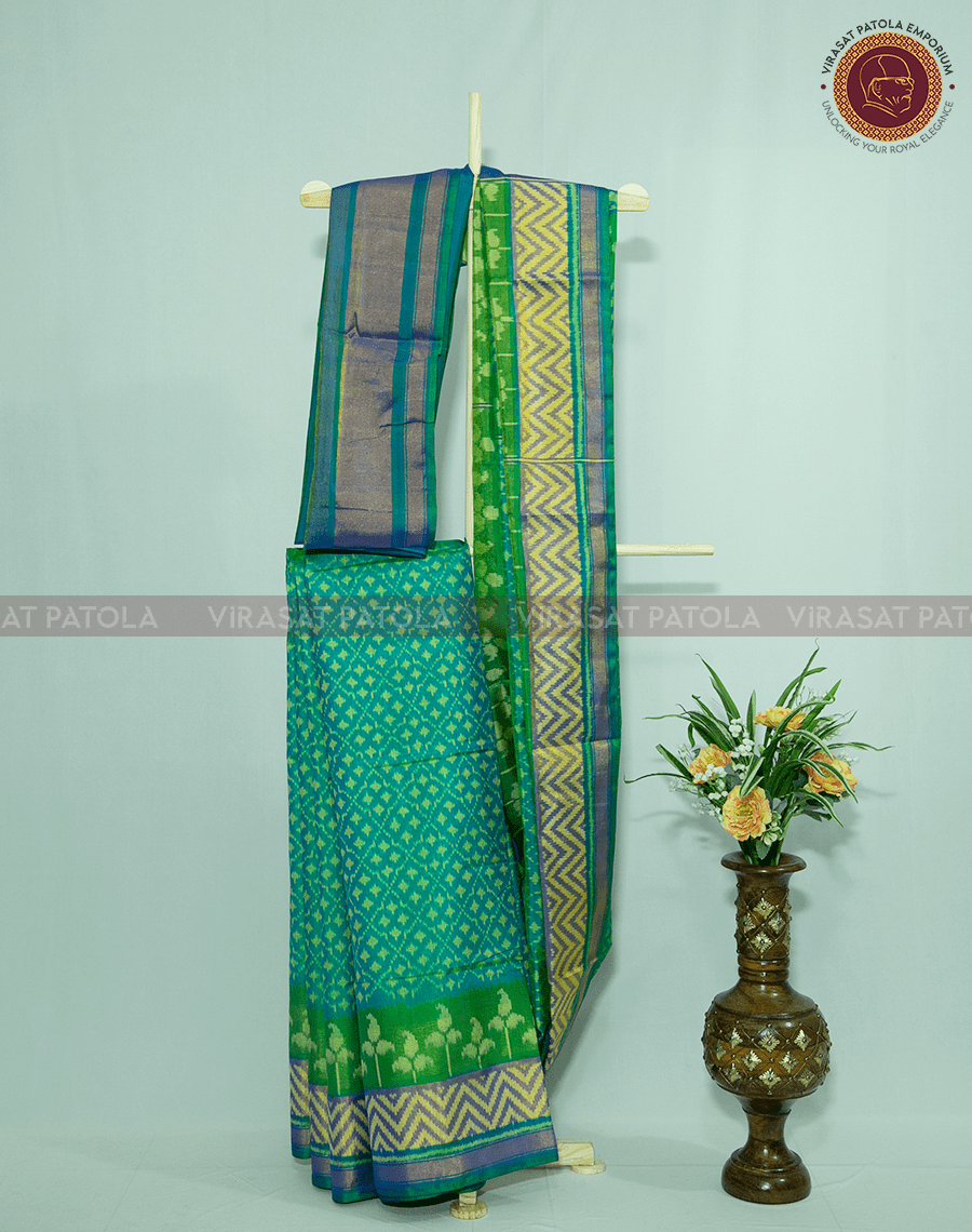 Sky Blue Fancy Patola Saree