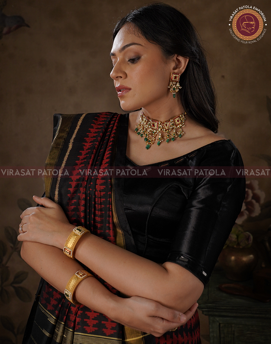 Black / Red Fancy Patola Saree