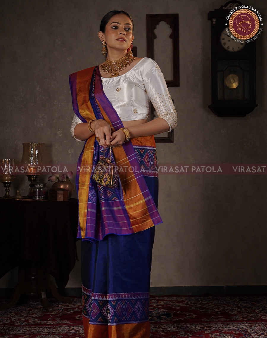 Blue Traditional Patola Saree