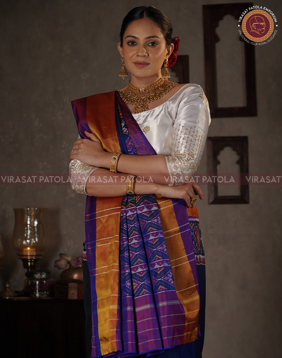 Blue Traditional Patola Saree