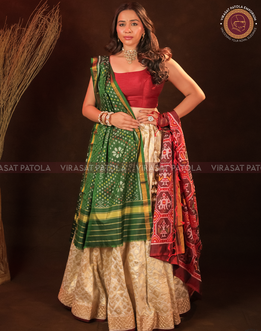 Green Fancy Patola Dupatta