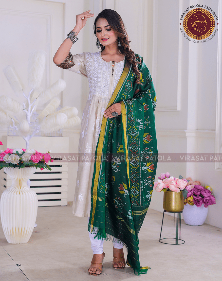 Green Traditional Design Dupatta