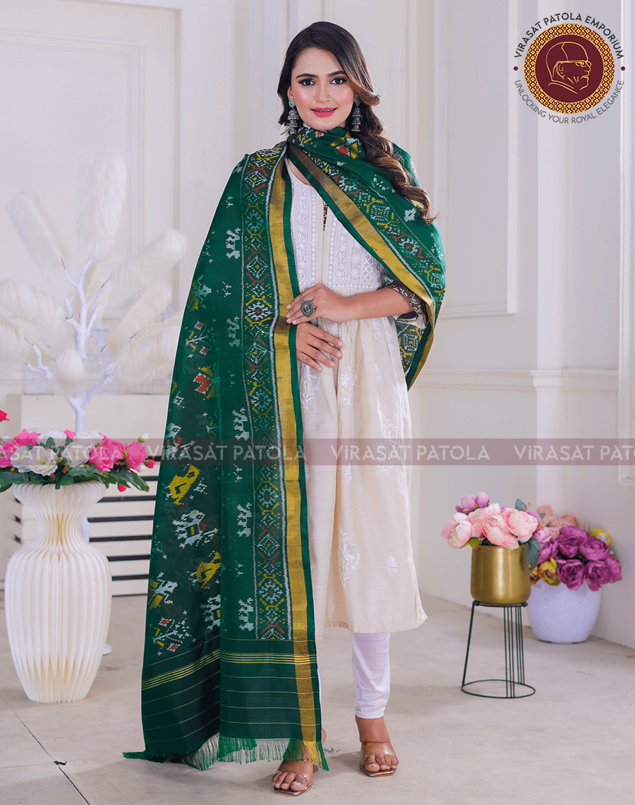 Green Traditional Design Dupatta