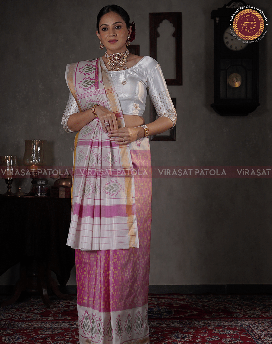 Pink Fancy Patola Saree