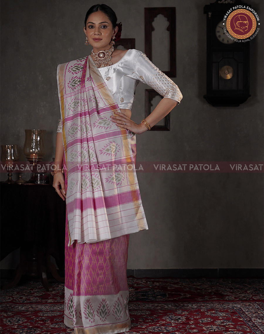 Pink Fancy Patola Saree