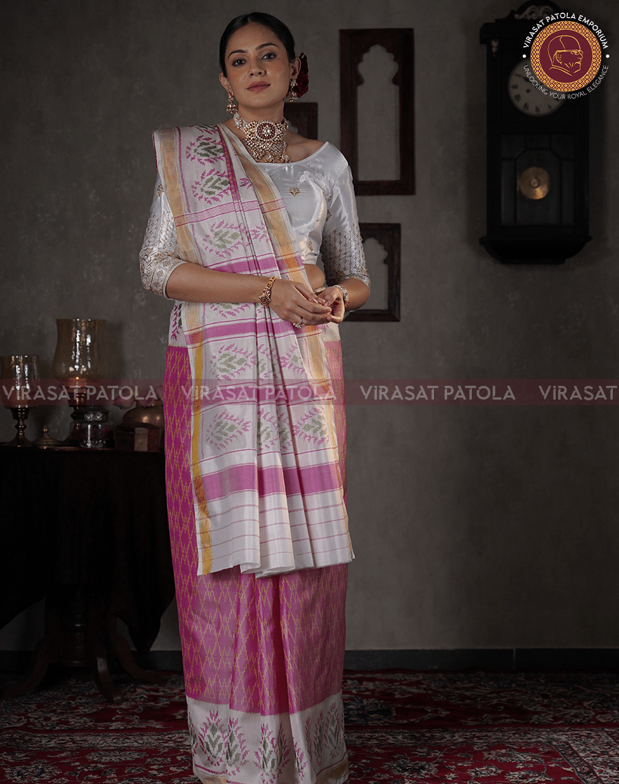 Pink Fancy Patola Saree