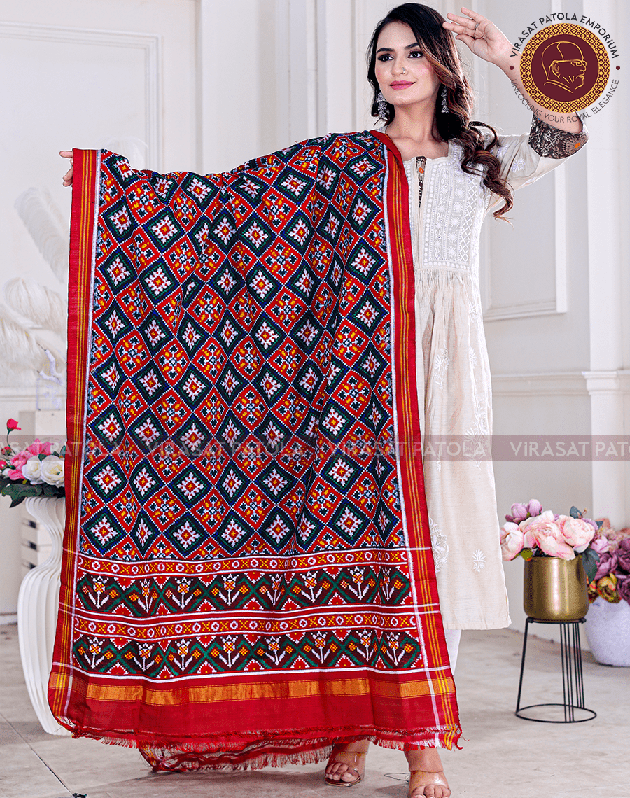 Red Panchanda Dupatta